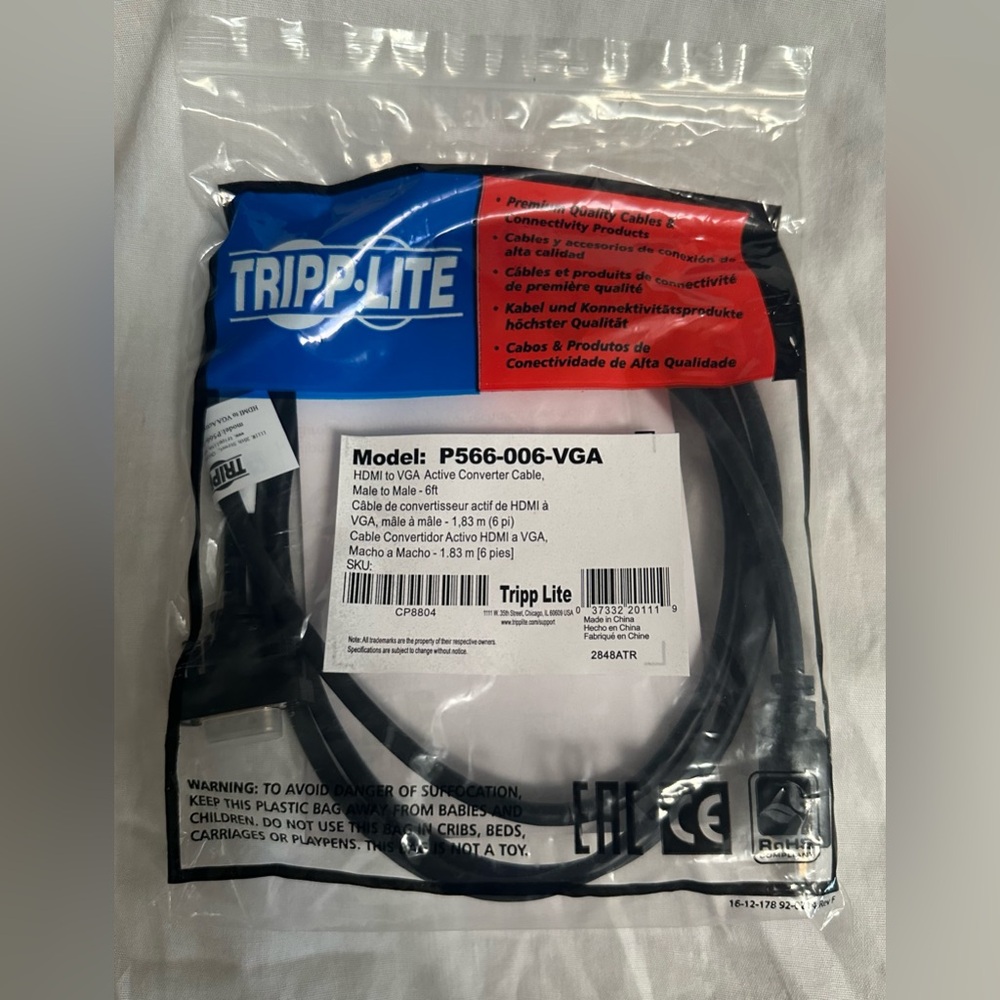NEW Tripp-Lite P566-006-VGA Active Converter Cable